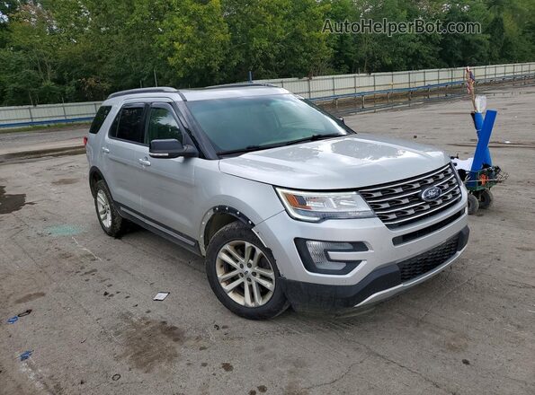 1FM5K8D87GGD19942 2016 FORD EXPLORER Серебряный Передняя правая четверть
