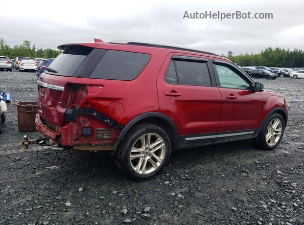 1FM5K8D87HGA05273 2017 FORD EXPLORER Red Rear right