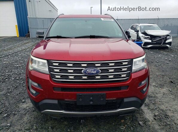 1FM5K8D87HGA05273 2017 FORD EXPLORER Red Front view