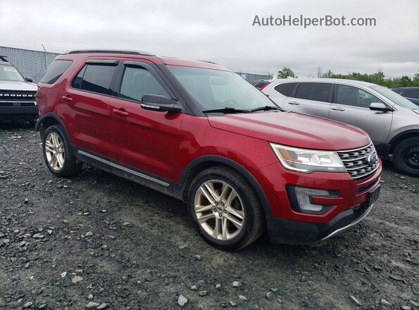 1FM5K8D87HGA05273 2017 FORD EXPLORER Red Front right