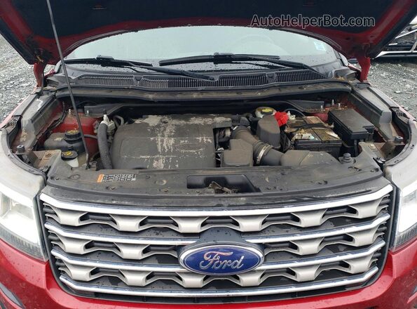 1FM5K8D87HGA05273 2017 FORD EXPLORER Red Engine compartment view