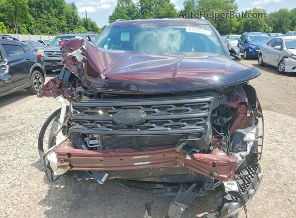 1FM5K8D87JGA62708 2018 FORD EXPLORER Burgundy Widok z przodu