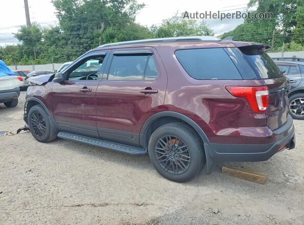 1FM5K8D87JGA62708 2018 FORD EXPLORER Burgundy Tył lewy