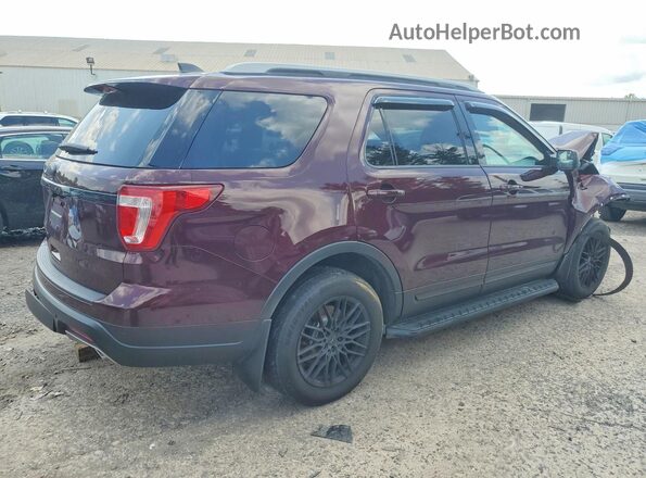 1FM5K8D87JGA62708 2018 FORD EXPLORER Burgundy Tył prawy