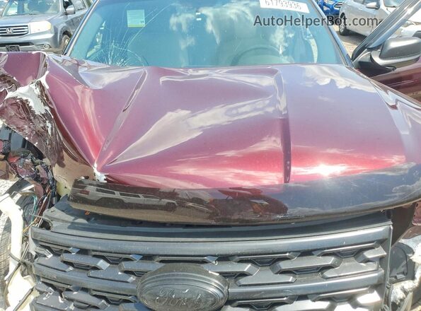 1FM5K8D87JGA62708 2018 FORD EXPLORER Burgundy Widok komory silnika