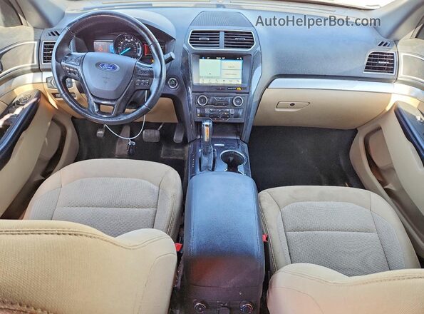 1FM5K8D88HGC26641 2017 FORD EXPLORER Желто-коричневый Вид панели приборов