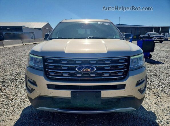 1FM5K8D88HGC26641 2017 FORD EXPLORER Желто-коричневый Вид спереди
