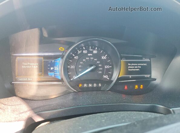 1FM5K8D89GGC20121 2016 FORD EXPLORER White Instrument cluster view