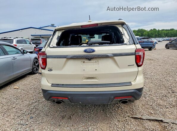 1FM5K8D8XJGC50767 2018 FORD EXPLORER Cream Հետևի տեսք