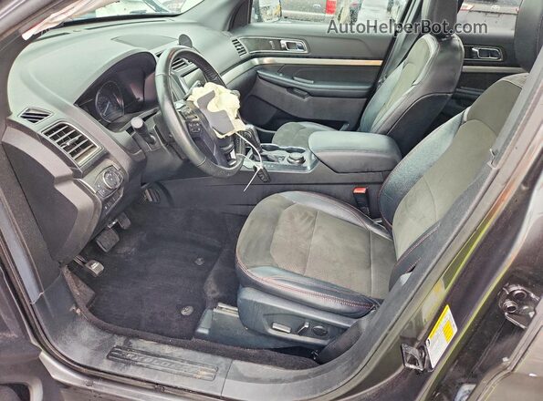 1FM5K8D8XJGC79010 2018 FORD EXPLORER Gray Սալոնի դիմացի տեսք