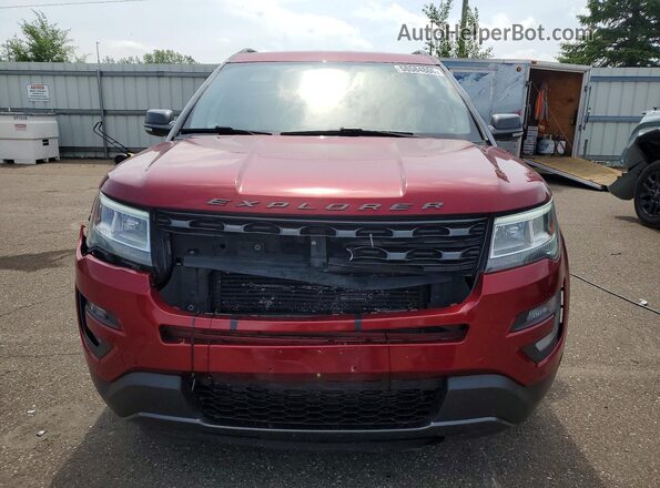 1FM5K8DH6HGE37949 2017 FORD EXPLORER Red Front view