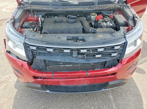1FM5K8DH6HGE37949 2017 FORD EXPLORER Red Engine compartment view