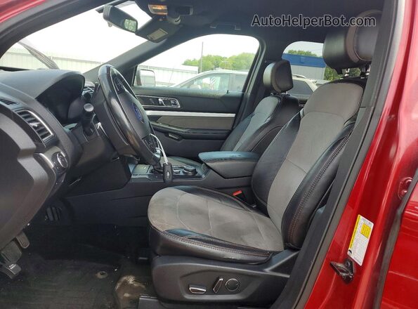 1FM5K8DH6HGE37949 2017 FORD EXPLORER Red Front interior view