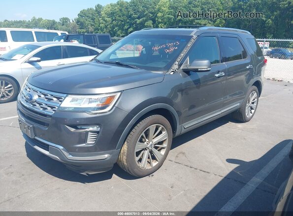 1FM5K8F80KGA32772 2019 FORD EXPLORER Gray Vista tres cuartos delantera izquierda