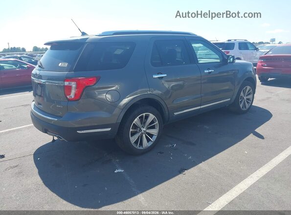 1FM5K8F80KGA32772 2019 FORD EXPLORER Gray Trasero derecho