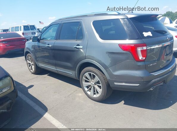 1FM5K8F80KGA32772 2019 FORD EXPLORER Gray Trasero izquierdo