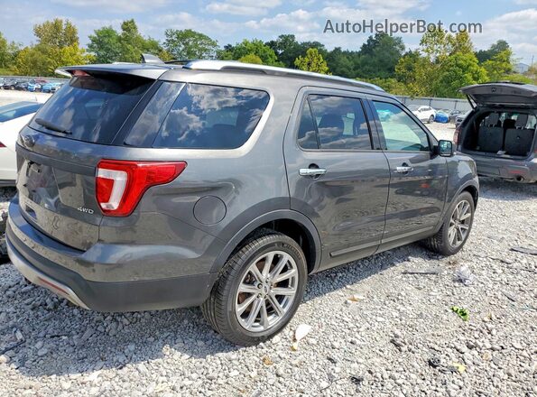 1FM5K8F86GGA57232 2016 FORD EXPLORER Gray Trasero derecho