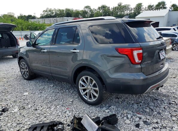 1FM5K8F86GGA57232 2016 FORD EXPLORER Gray Trasero izquierdo