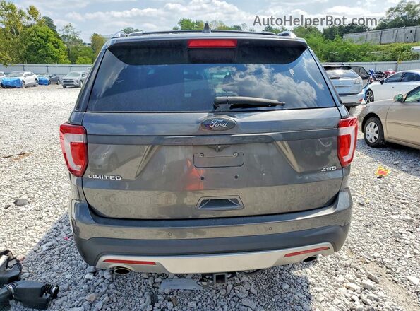1FM5K8F86GGA57232 2016 FORD EXPLORER Gray Vista trasera