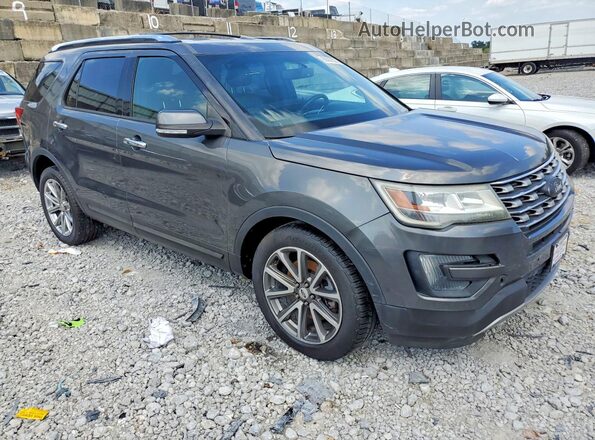 1FM5K8F86GGA57232 2016 FORD EXPLORER Gray Delantero derecho