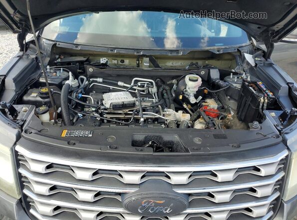 1FM5K8F86GGA57232 2016 FORD EXPLORER Gray Vista del compartimento del motor