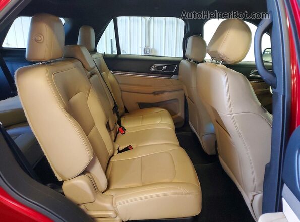 1FM5K8F86GGA79683 2016 FORD EXPLORER Red Widok wnętrza z tyłu
