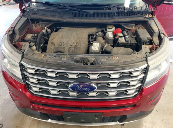 1FM5K8F86GGA79683 2016 FORD EXPLORER Red Widok komory silnika