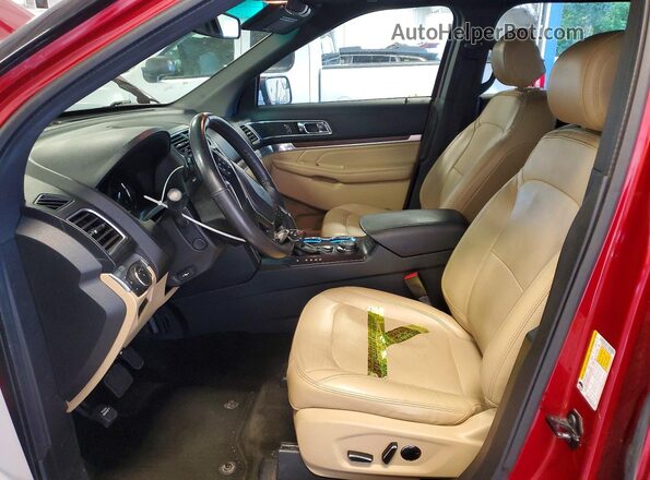 1FM5K8F86GGA79683 2016 FORD EXPLORER Red Widok wnętrza z przodu