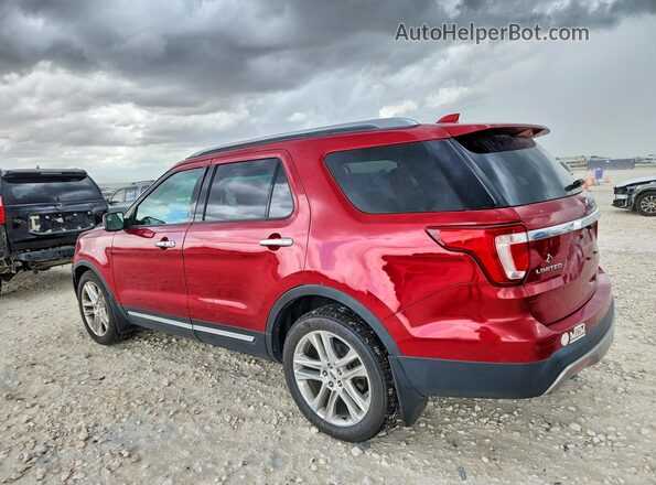 1FM5K8F8XGGC20920 2016 FORD EXPLORER Red Trasero izquierdo