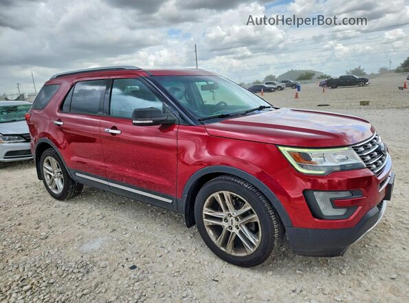 1FM5K8F8XGGC20920 2016 FORD EXPLORER Red Delantero derecho