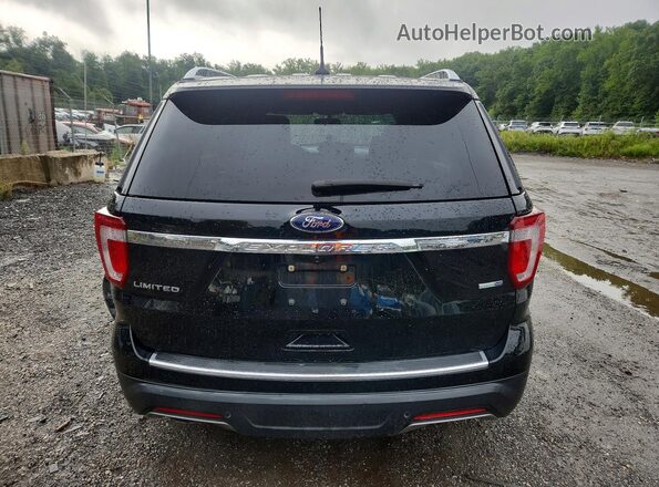 1FM5K8FH6JGA45184 2018 FORD EXPLORER Black Rear view