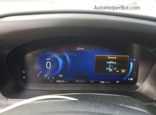 1FM5K8GC1LGA03317 2020 FORD EXPLORER Black Instrument cluster view