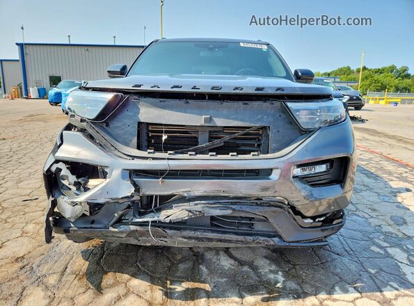 1FM5K8GC2LGC22318 2020 FORD EXPLORER Gray Front view