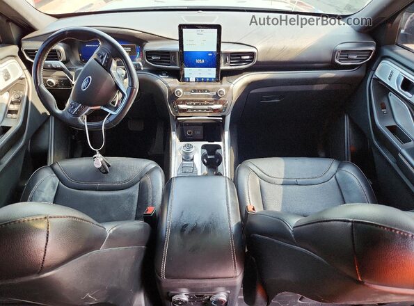 1FM5K8GC2LGC22318 2020 FORD EXPLORER Gray Dashboard view