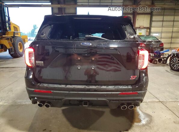 1FM5K8GC5NGA97088 2022 FORD EXPLORER Black Вид ззаду