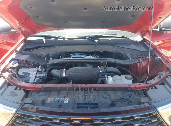 1FM5K8GC9PGA75663 2023 FORD EXPLORER Красный Вид подкапотного пространства