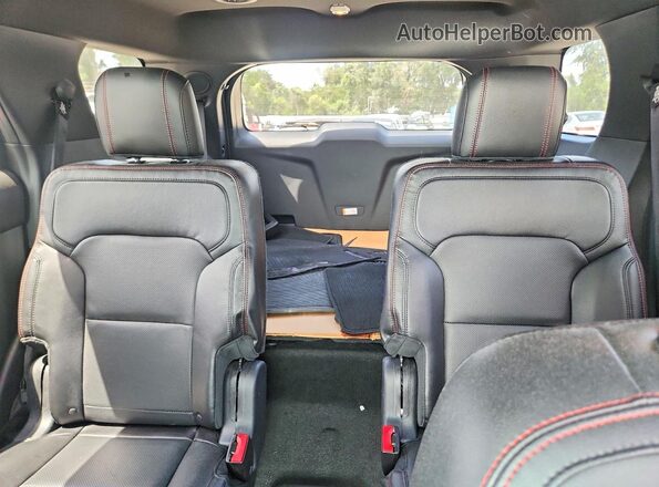 1FM5K8GT0HGA20505 2017 FORD EXPLORER Silver Rear seats view