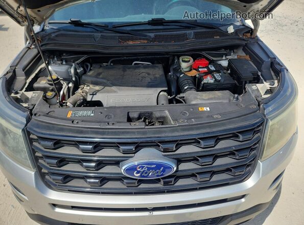 1FM5K8GT0HGA20505 2017 FORD EXPLORER Silver Engine compartment view