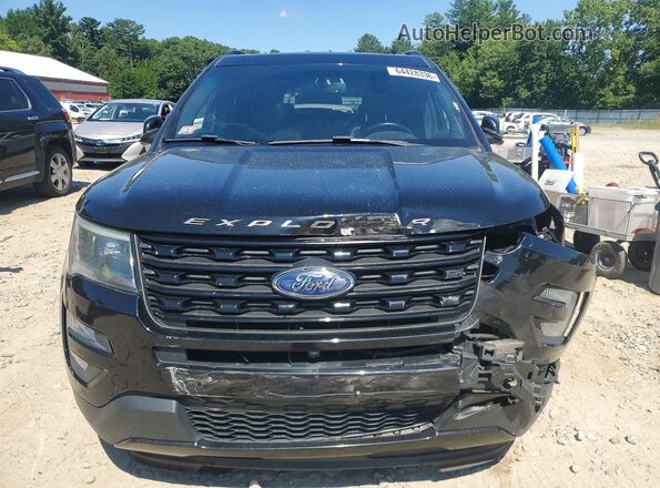 1FM5K8GT2GGC52232 2016 FORD EXPLORER Black წინა ხედი