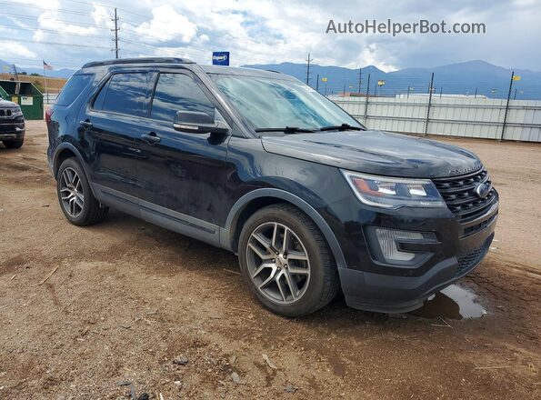 1FM5K8GT2HGC20348 2017 FORD EXPLORER Черный Передняя правая четверть
