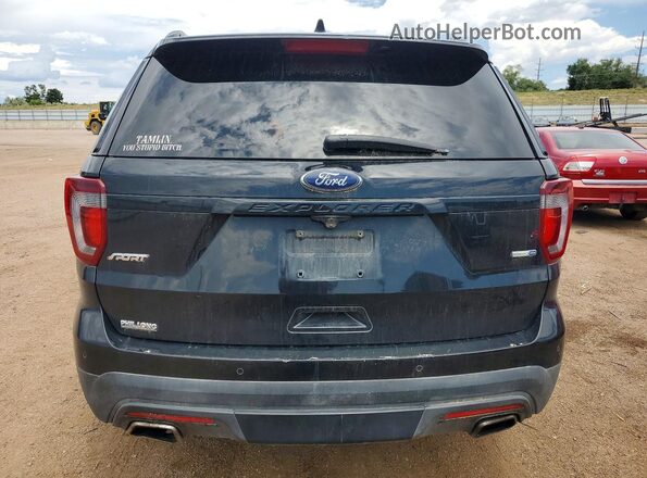 1FM5K8GT2HGC20348 2017 FORD EXPLORER Черный Вид сзади