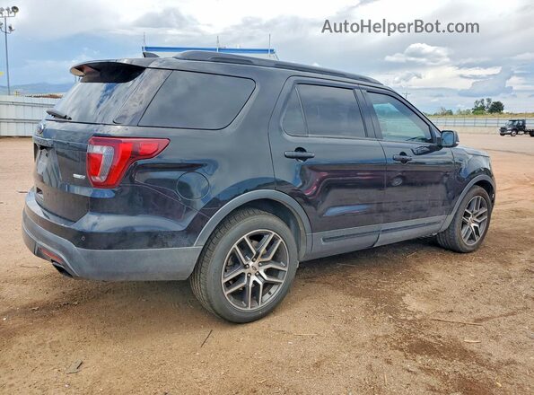 1FM5K8GT2HGC20348 2017 FORD EXPLORER Черный Задняя правая четверть