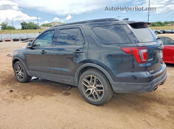 1FM5K8GT2HGC20348 2017 FORD EXPLORER Черный Задняя левая четверть