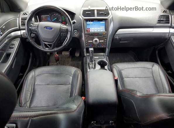 1FM5K8GT2HGC20348 2017 FORD EXPLORER Черный Вид панели приборов