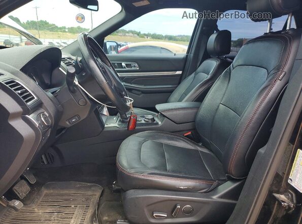 1FM5K8GT2HGC20348 2017 FORD EXPLORER Черный Вид салона спереди