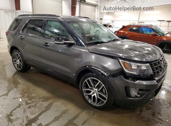1FM5K8GT2HGC85054 2017 FORD EXPLORER Gray Przód prawy