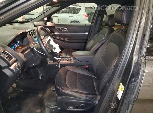 1FM5K8GT2HGC85054 2017 FORD EXPLORER Gray Widok wnętrza z przodu