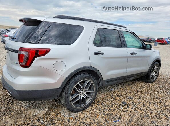 1FM5K8GT3HGA34012 2017 FORD EXPLORER Silver Tył prawy