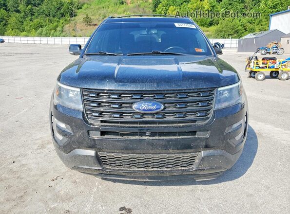 1FM5K8GT3HGD82473 2017 FORD EXPLORER Black წინა ხედი