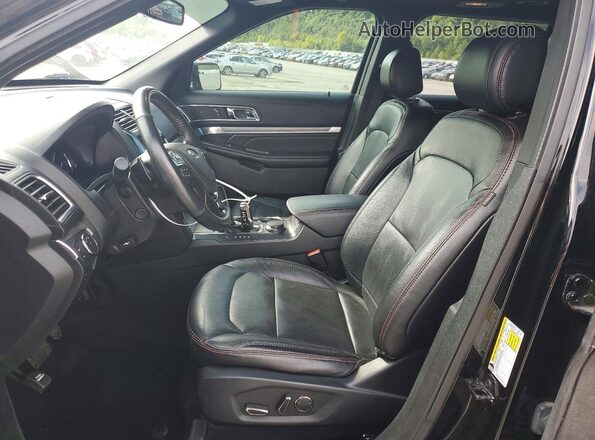 1FM5K8GT3HGD82473 2017 FORD EXPLORER Black წინა სალონის ხედი